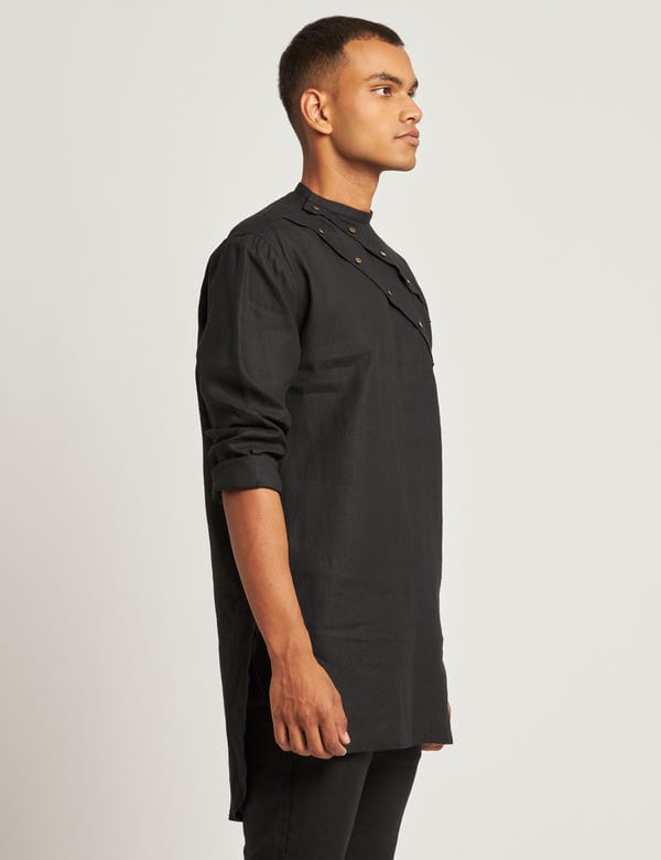 SON OF A NOBLE - SNOB — DENI KURTA - BLACK