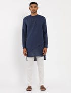 LIAM KURTA SET- NAVY view 2
