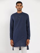 LIAM KURTA SET- NAVY view 3