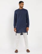 LIAM KURTA SET- NAVY view 6