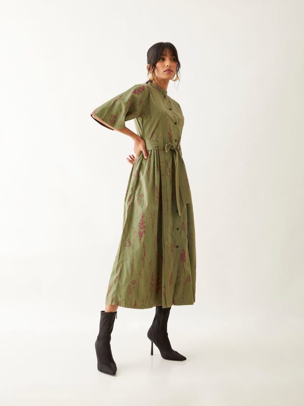 SON OF A NOBLE - SNOB — MALTA DRESS - SAGE