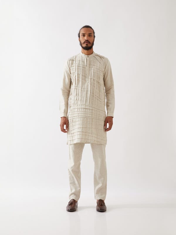 SON OF A NOBLE - SNOB — LOGAN KURTA SET - IVORY