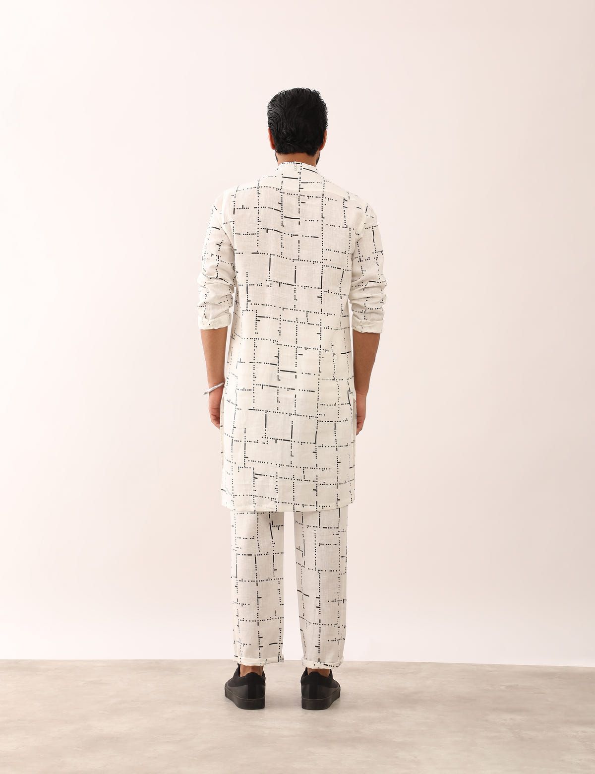 KRISH TETRIS KURTA SET - WHITE - image 3