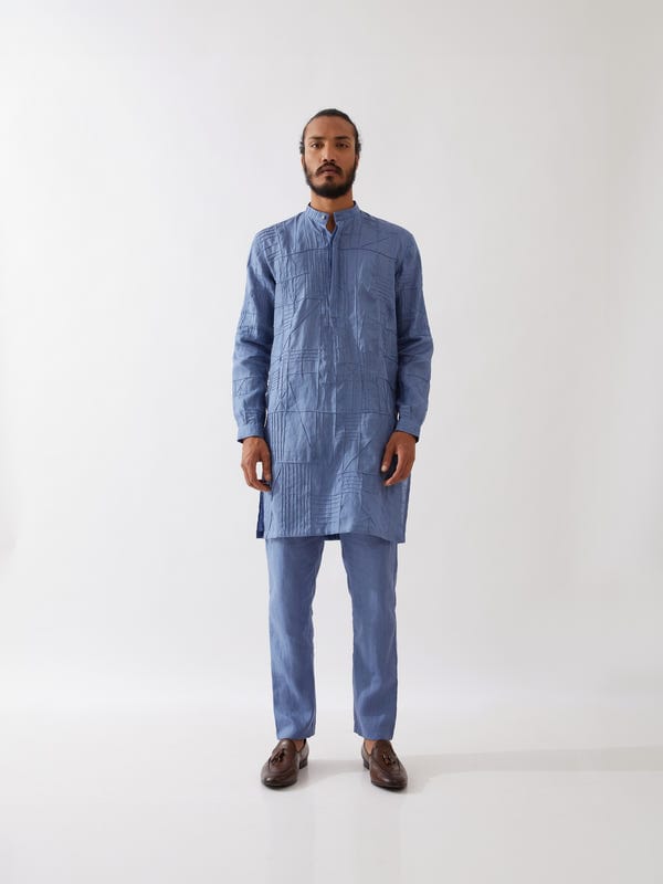 SON OF A NOBLE - SNOB — ETHAN KURTA SET - BLUE