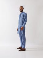 ETHAN KURTA SET - BLUE view 3