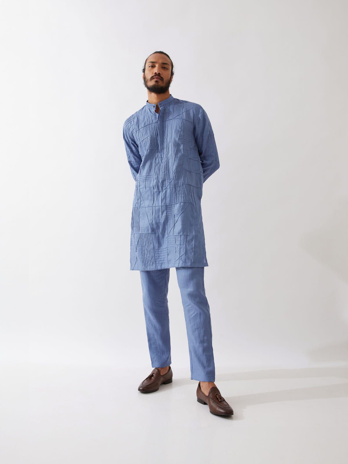 ETHAN KURTA SET - BLUE - image 5