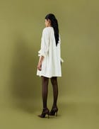 PAIGE DRESS - OFF WHITE view 3