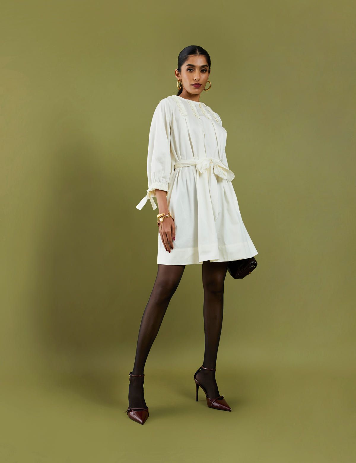 PAIGE DRESS - OFF WHITE - image 4