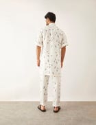 HAARIS LEAF KURTA - WHITE view 4