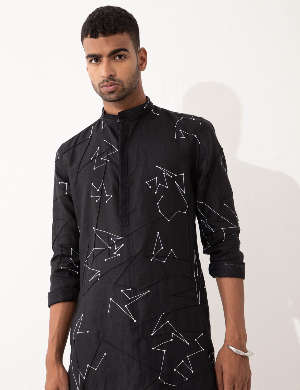 EVANS DOT TO DOT KURTA - BLACK - image 1