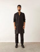 ISSA KURTA SET - BLACK view 1