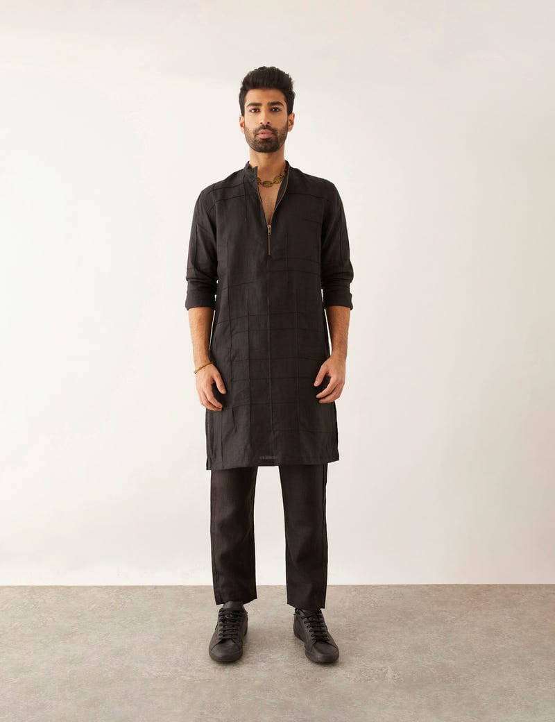 ISSA KURTA SET - BLACK