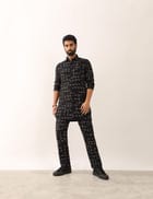 GAURAV TRACE SHIRT SET - BLACK view 1