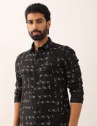 GAURAV TRACE SHIRT SET - BLACK view 5