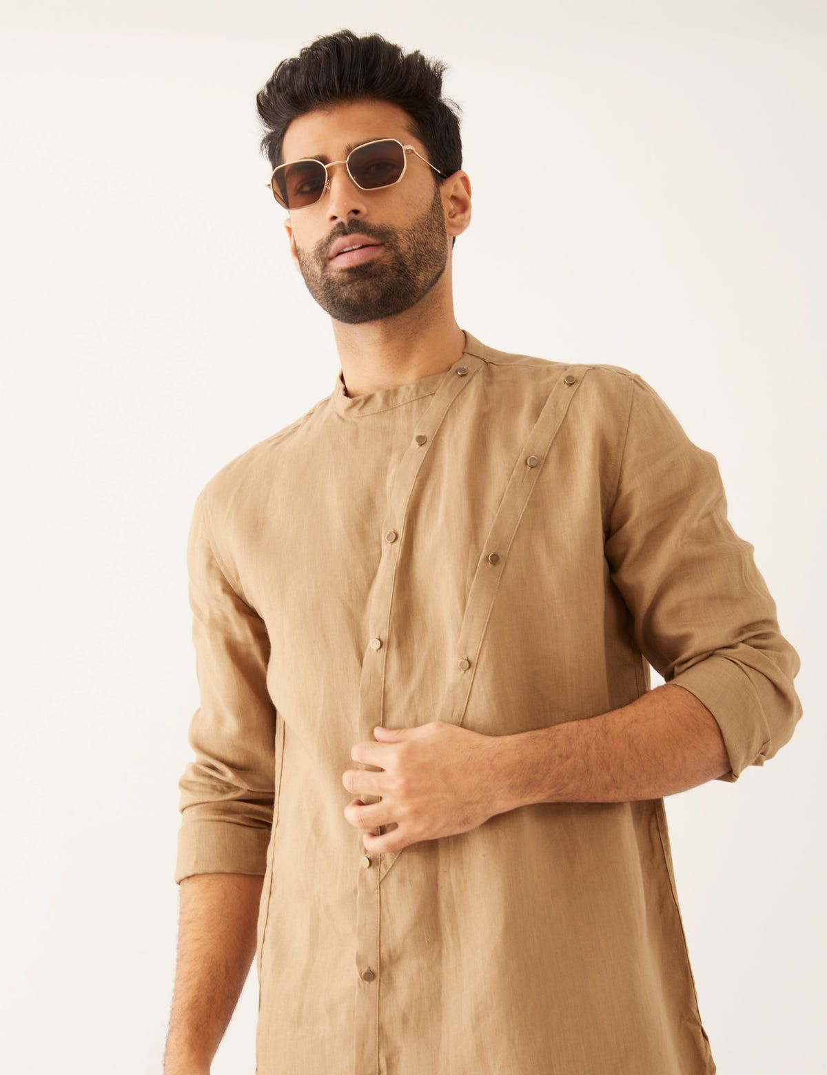 DRISS - KURTA - KHAKI - image 1