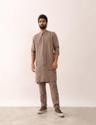 DHRUV KURTA- STONE view 5