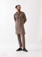RYDER HOUNDSTOOTH KURTA - GREY view 4