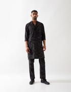 AUSTIN BRANCH KURTA SET - BLACK view 1