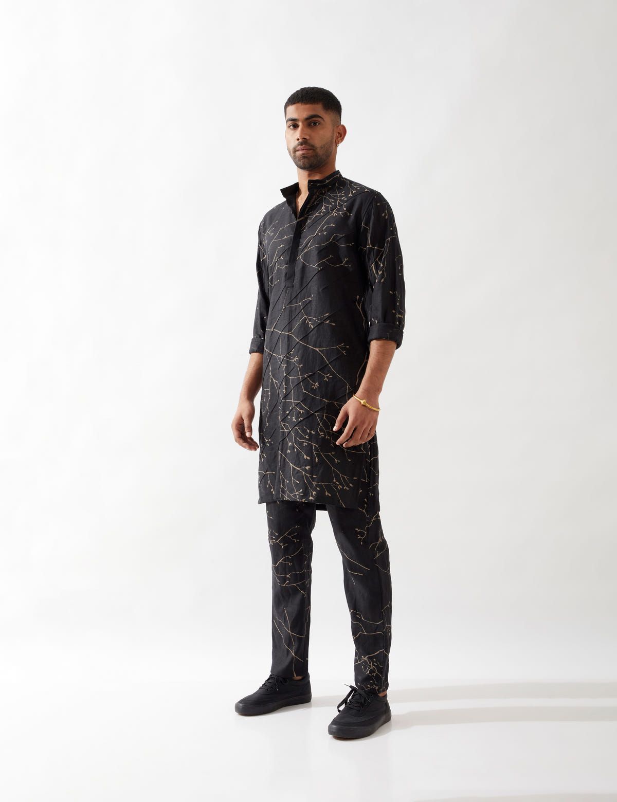 AUSTIN BRANCH KURTA SET - BLACK - image 2