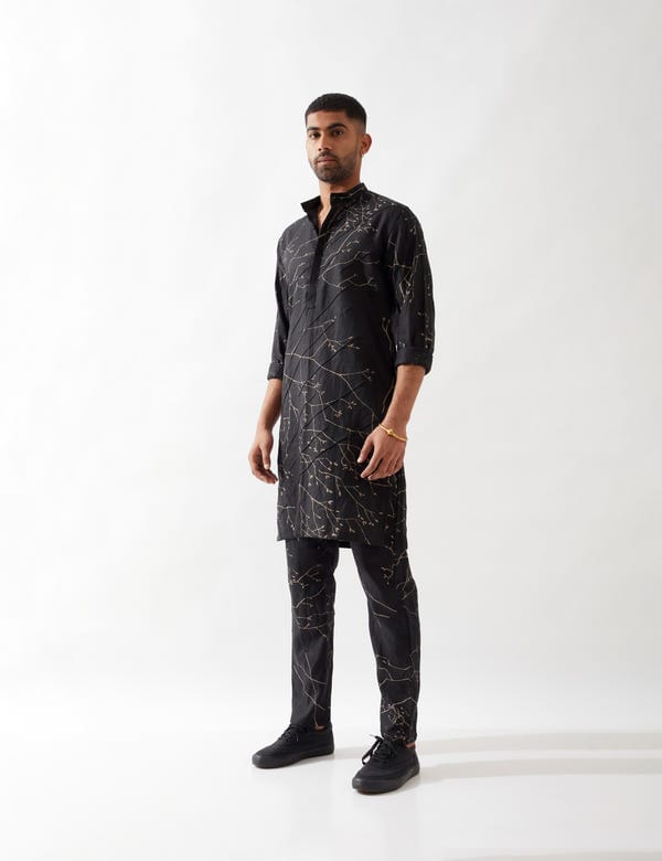 SON OF A NOBLE - SNOB — AUSTIN BRANCH KURTA SET - BLACK
