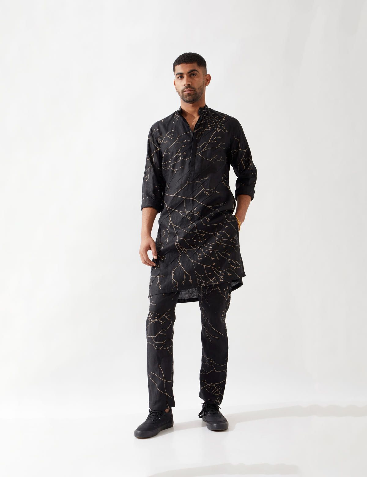AUSTIN BRANCH KURTA SET - BLACK - image 4