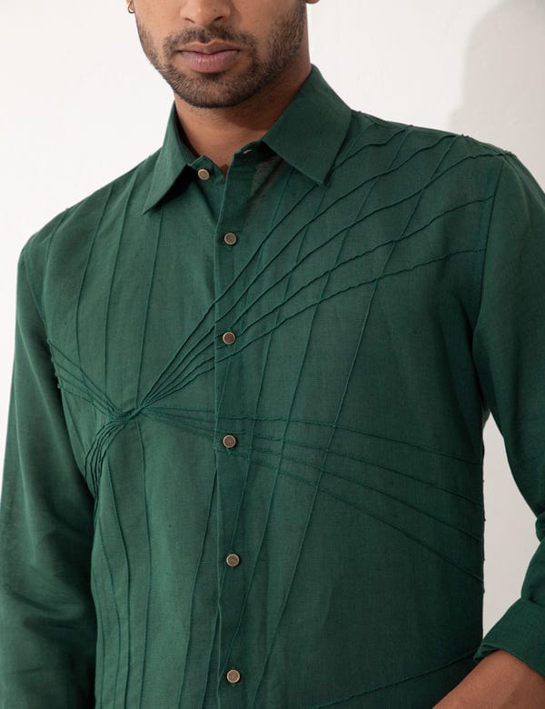 SON OF A NOBLE - SNOB — JAX SHIRT SET - GREEN