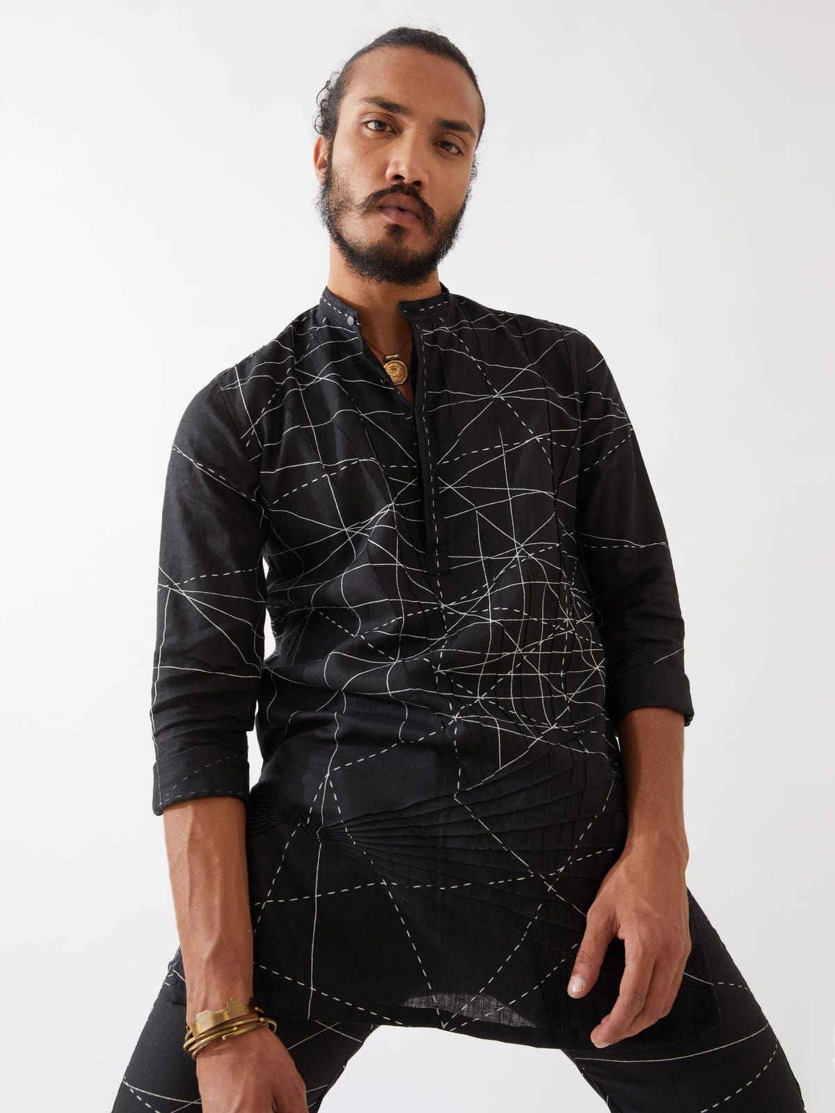 JASPER NETWORK KURTA - BLACK - image 1