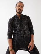 JASPER NETWORK KURTA - BLACK view 1