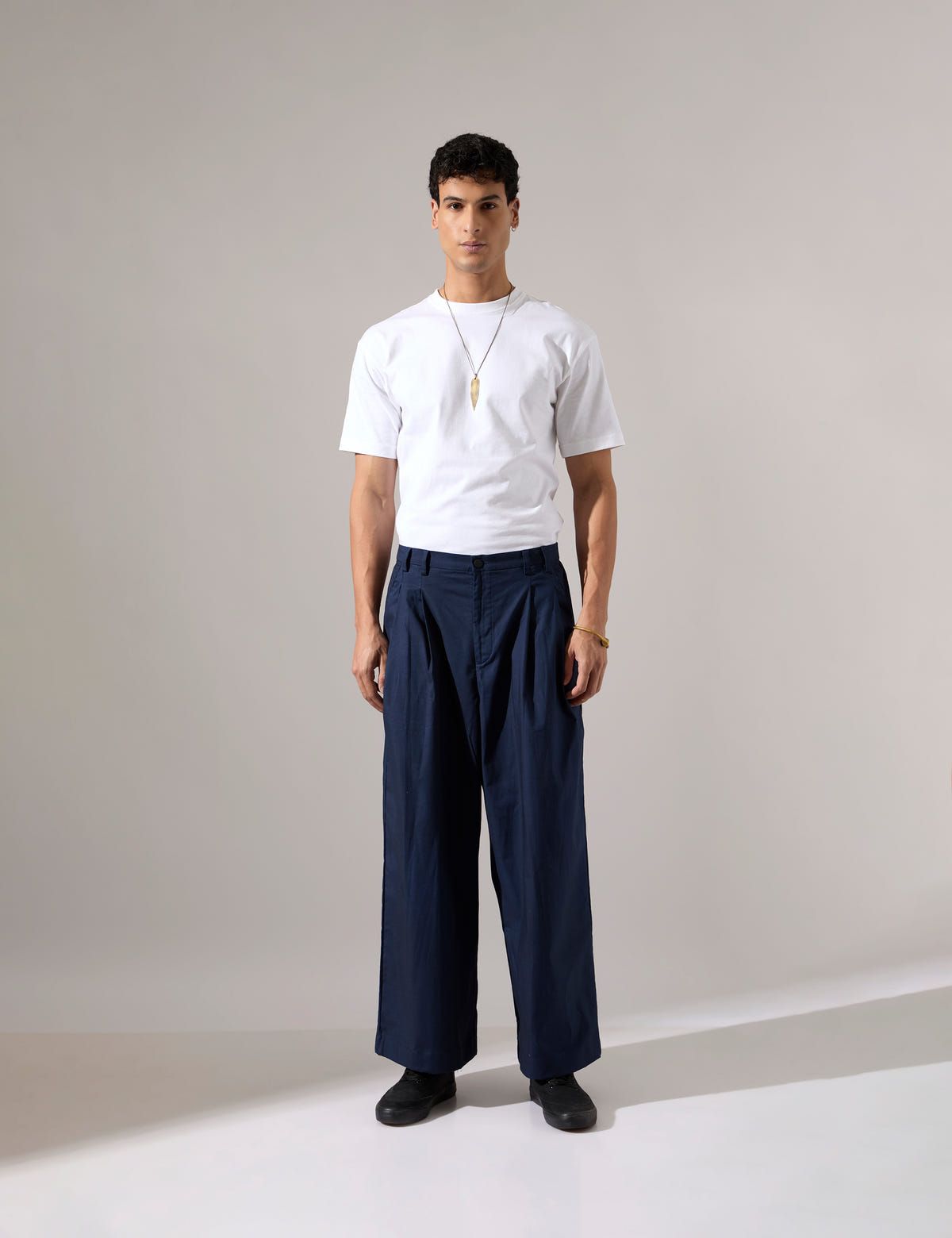 Jep Pleated Baggy Pant - Navy - image 2