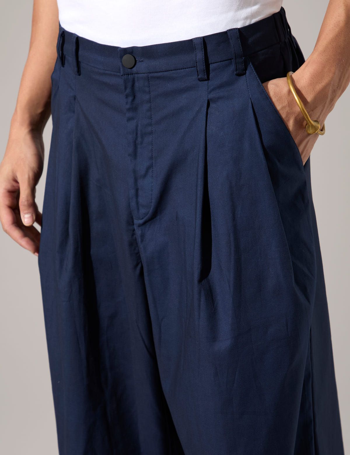 Jep Pleated Baggy Pant - Navy - image 5