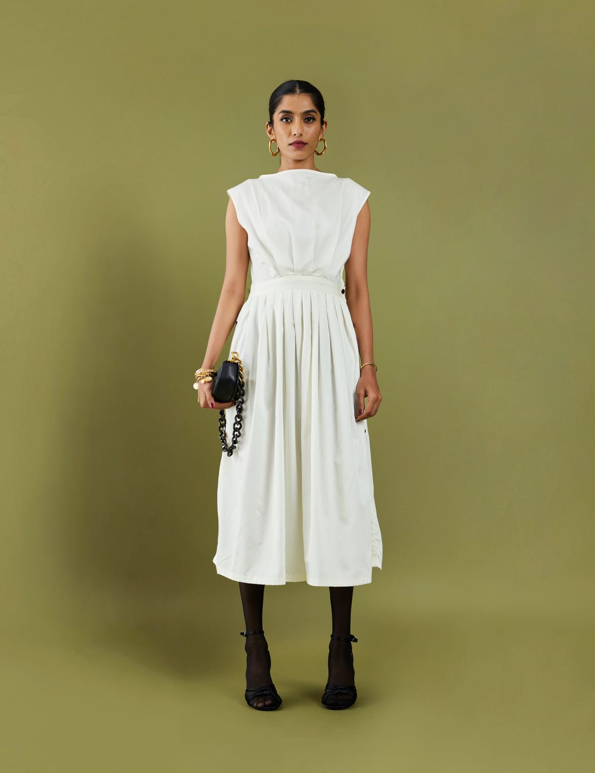 GOLD DRESS - OFF WHITE - image 1