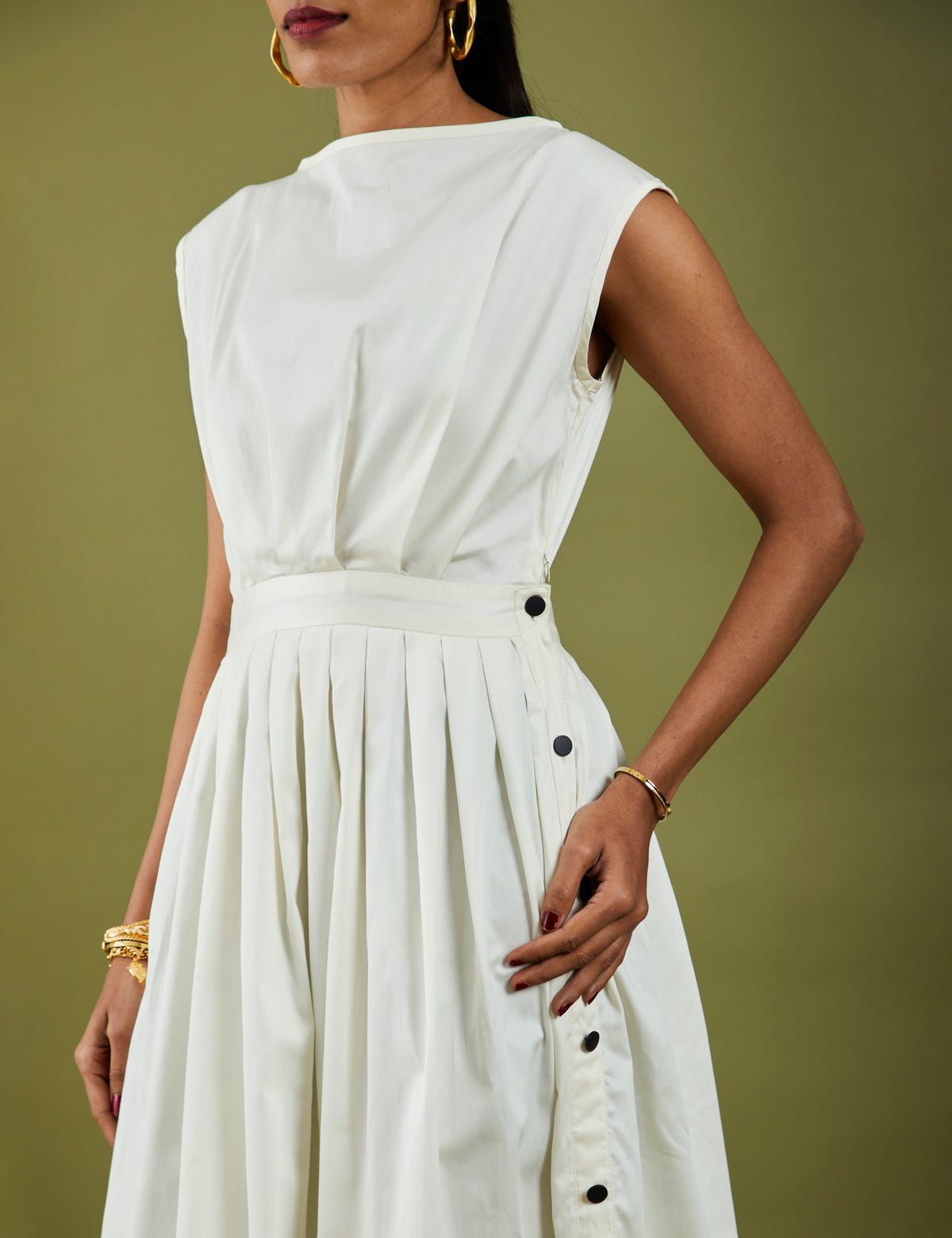 GOLD DRESS - OFF WHITE - image 7