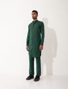 CHRIS KURTA SET - GREEN view 4