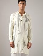 Tywin Hand Embroidered Kurta Set - Off White view 1