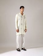 Tywin Hand Embroidered Kurta Set - Off White view 3