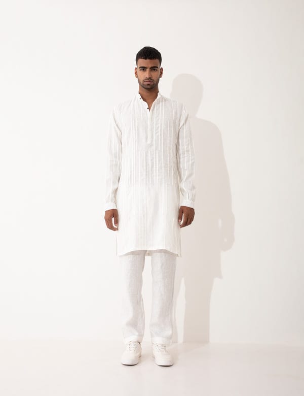 SON OF A NOBLE - SNOB — ERMAC KURTA SET  - WHITE