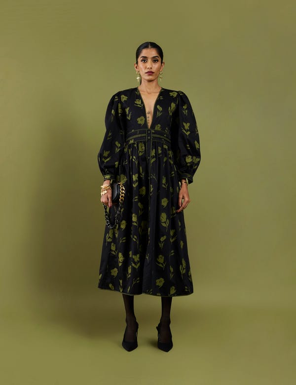 SON OF A NOBLE - SNOB — SOLACE DRESS - BLACK