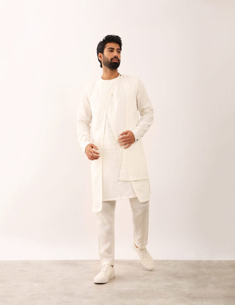 HARSH KURTA SET - WHITE