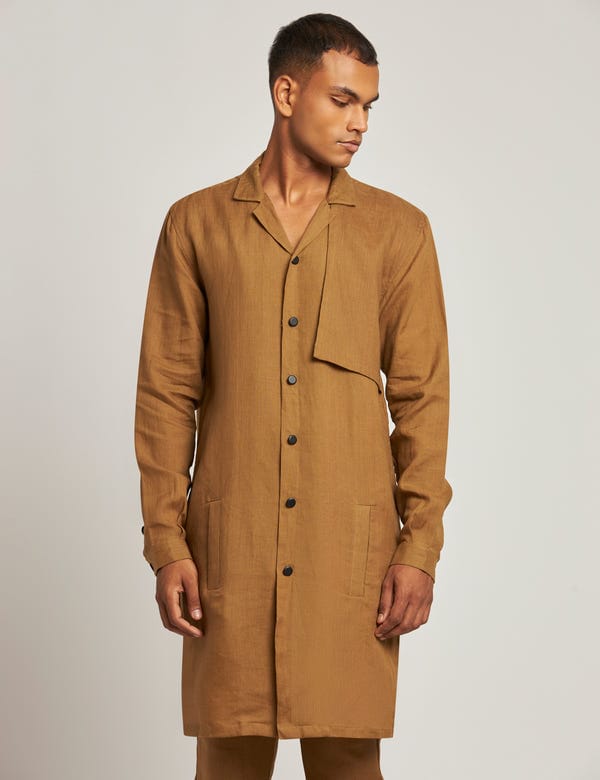 SON OF A NOBLE - SNOB — ATTUR KURTA - GOLDEN BROWN