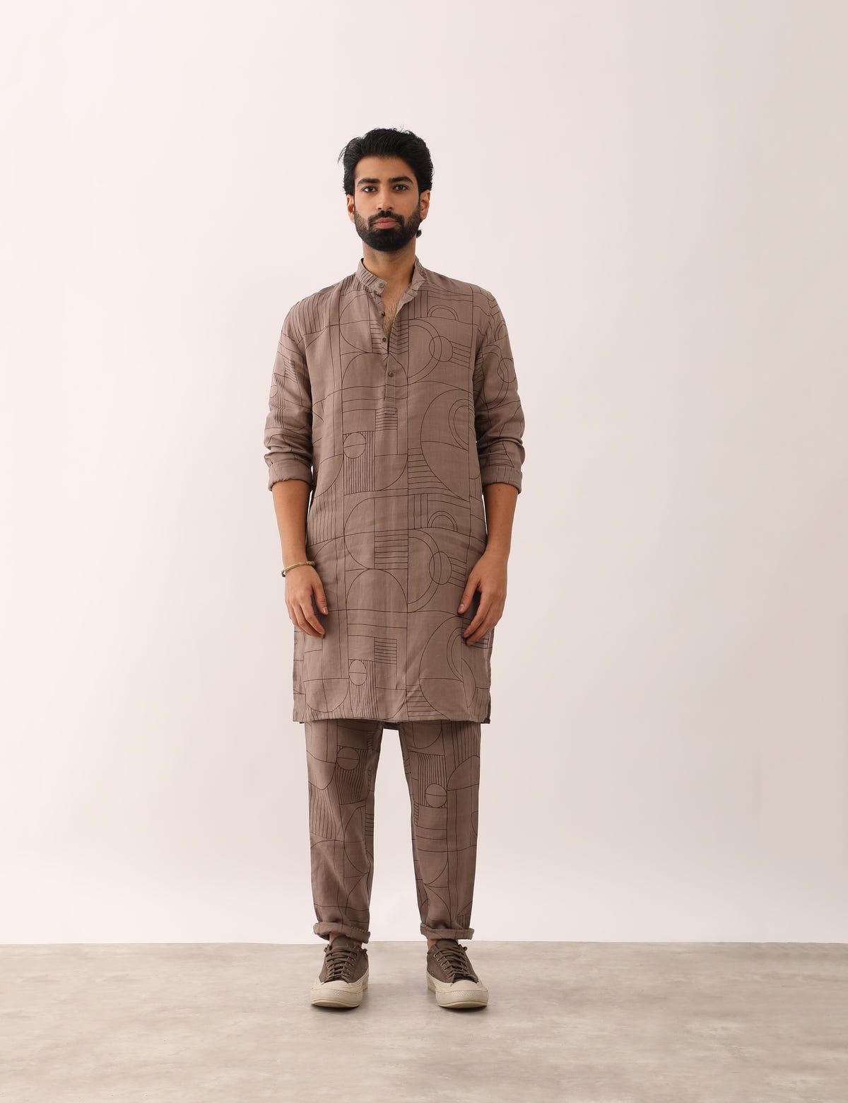 KRISH GATSBY KURTA SET - STONE - image 1