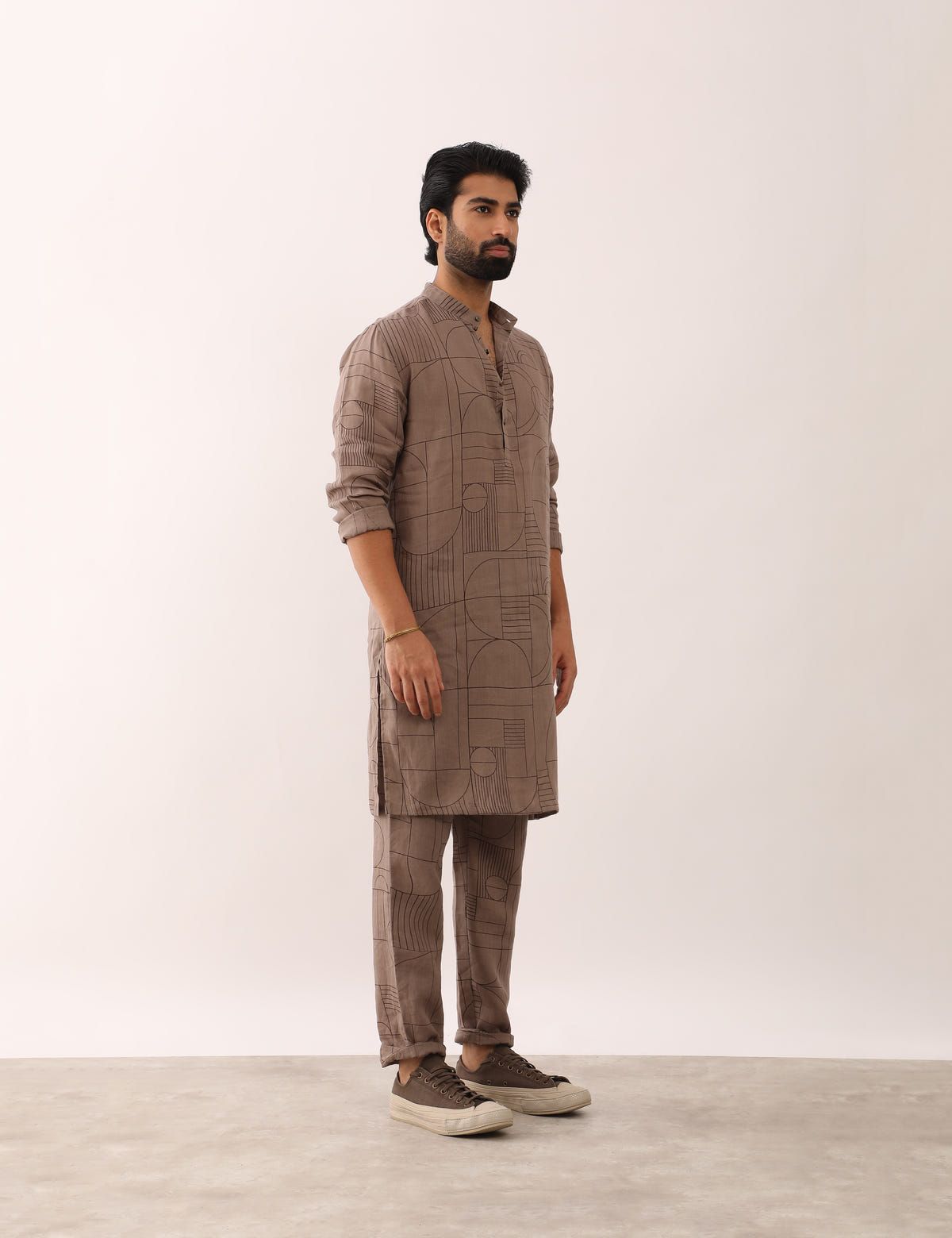 KRISH GATSBY KURTA SET - STONE - image 2