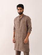 KRISH GATSBY KURTA SET - STONE view 4