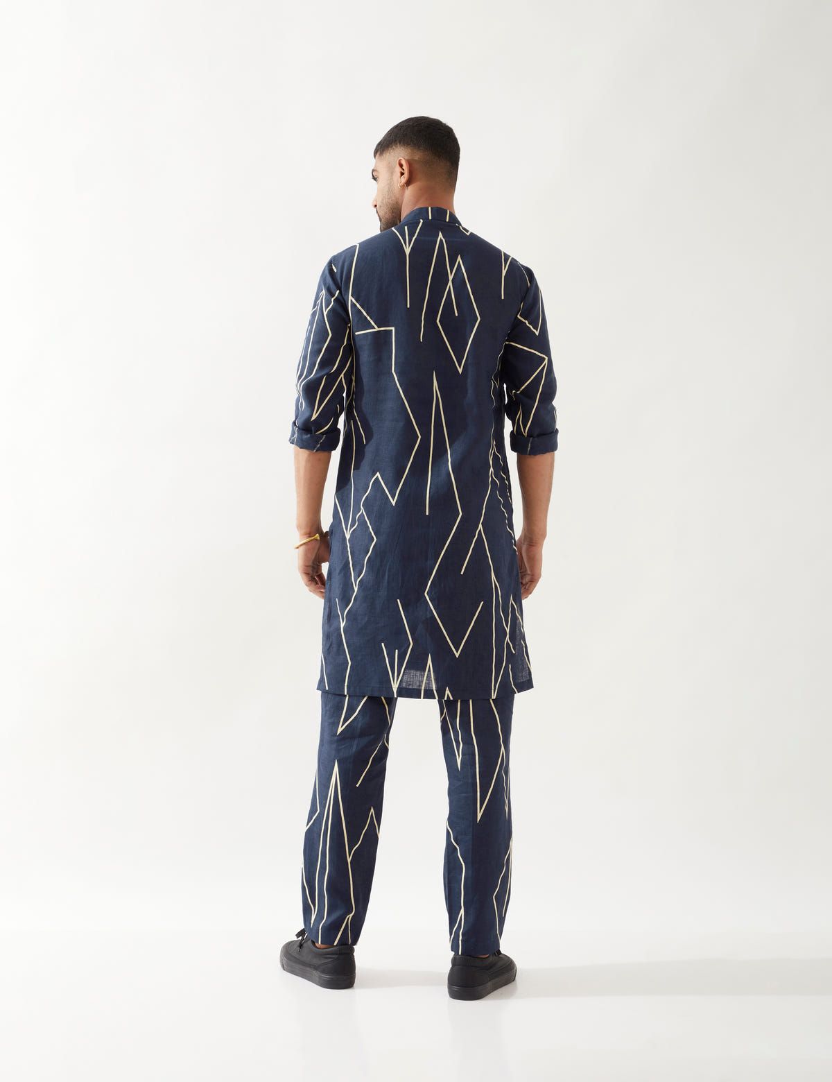 RORY METAL KURTA SET - NAVY - image 3