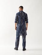 RORY METAL KURTA SET - NAVY view 3