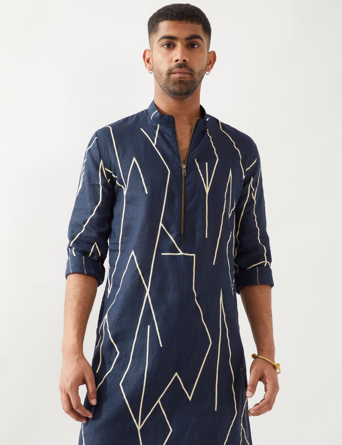RORY METAL KURTA SET - NAVY - image 7