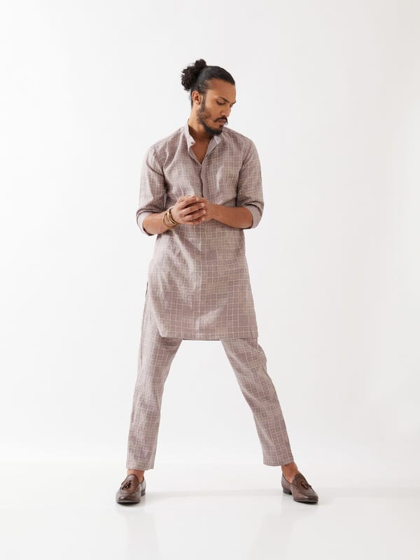 SON OF A NOBLE - SNOB — LUKA DOMINOS KURTA SET - PURPLE