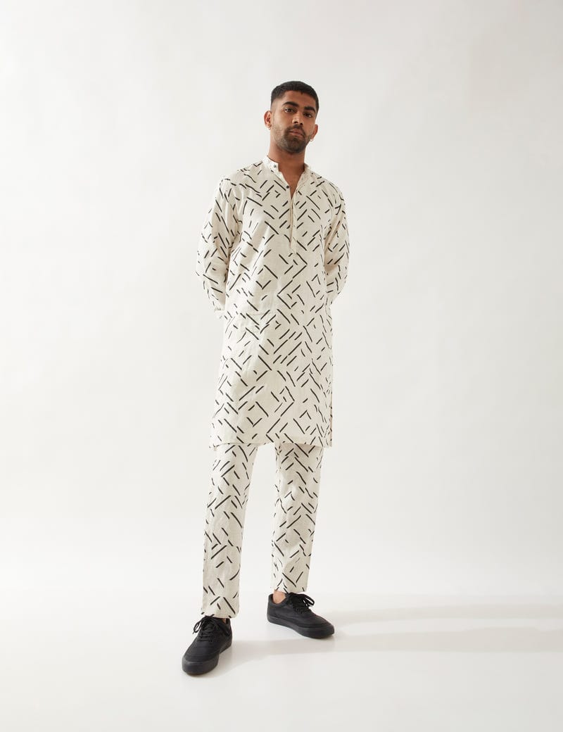 AIDEN PATHWAY KURTA  - IVORY