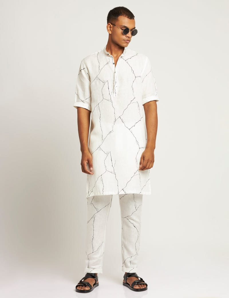 AAVIS SET MARBLE - WHITE