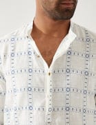 KENT REGAL KURTA SET - WHITE view 8