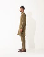 EVANS DOT TO DOT KURTA SET- BROWN view 4